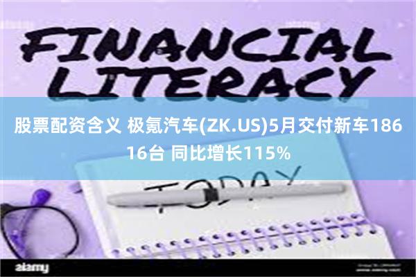 股票配资含义 极氪汽车(ZK.US)5月交付新车18616台 同比增长115%