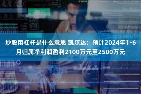 炒股用杠杆是什么意思 凯尔达：预计2024年1-6月归属净利润盈利2100万元至2500万元