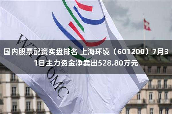 国内股票配资实盘排名 上海环境（601200）7月31日主力资金净卖出528.80万元