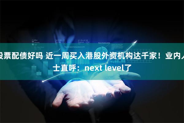 股票配债好吗 近一周买入港股外资机构达千家！业内人士直呼：next level了