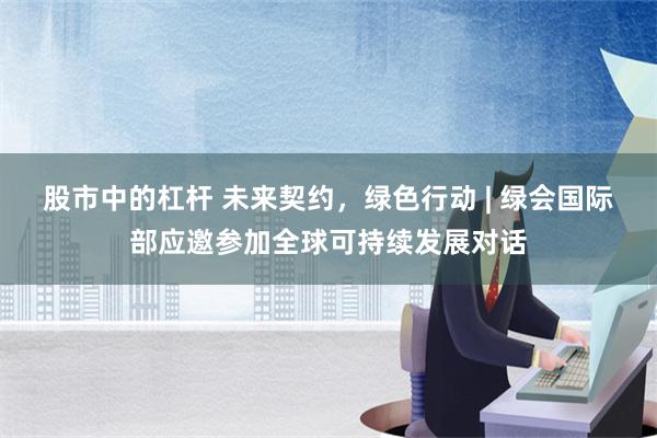 股市中的杠杆 未来契约，绿色行动 | 绿会国际部应邀参加全球可持续发展对话