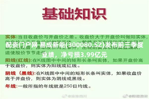 配资门户网 易成新能(300080.SZ)发布前三季度业绩，净亏损3.99亿元