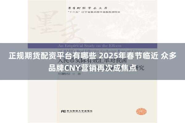 正规期货配资平台有哪些 2025年春节临近 众多品牌CNY营销再次成焦点